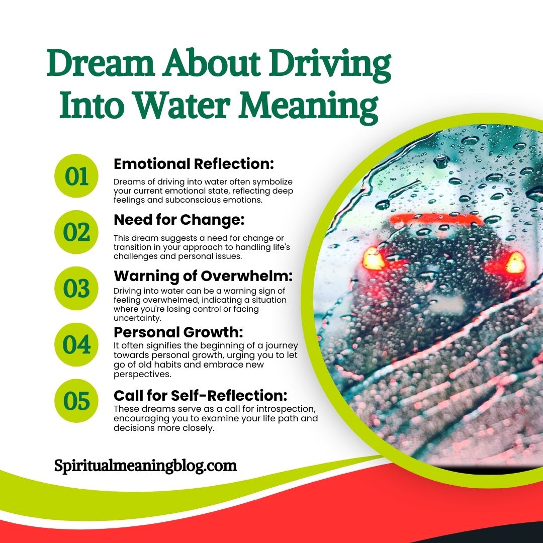 Dream About Driving Into Water Meaning  
